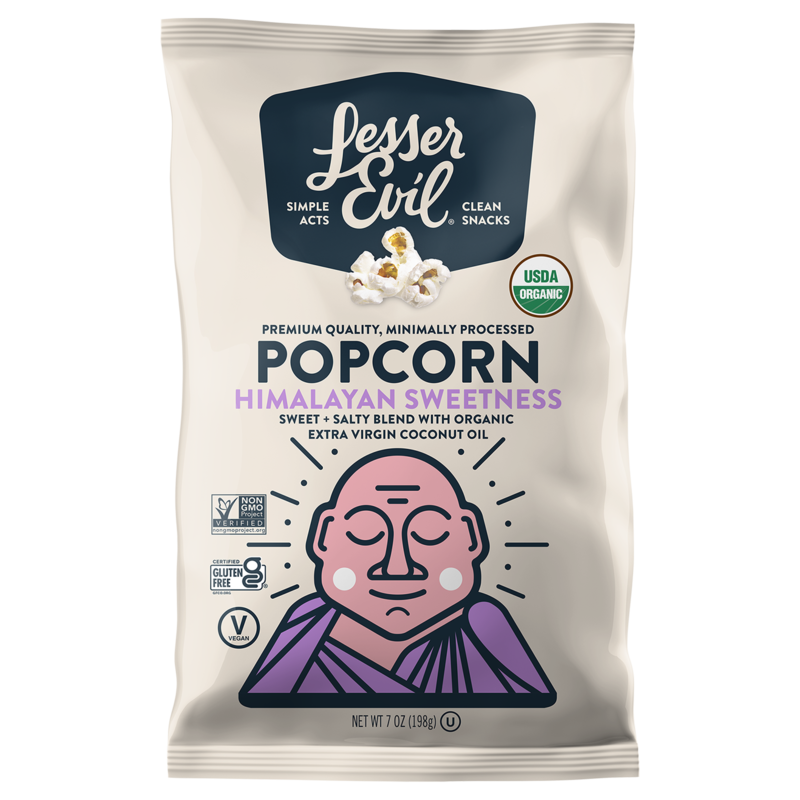 Lesser evil himalayan sweetness organic popcorn 7oz delivered in minutes