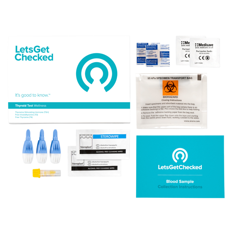 Letsgetchecked Thyroid Antibody Test Free Thyroxine Free Triiodothyronine Thyroid Stimulating Hormone Thyroglobulin Antibodies Thyroid Peroxidase Antibodies Test Snacks Drinks Delivered Fast Online Delivery App