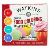 Watkins Food Coloring Assorted Colors 4ct 1.2oz