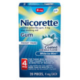 Nicorette White Ice Mint Nicotine Gum to Stop Smoking 20ct 4mg