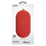 Coby IPX5 Red Wireless Bluetooth Speaker