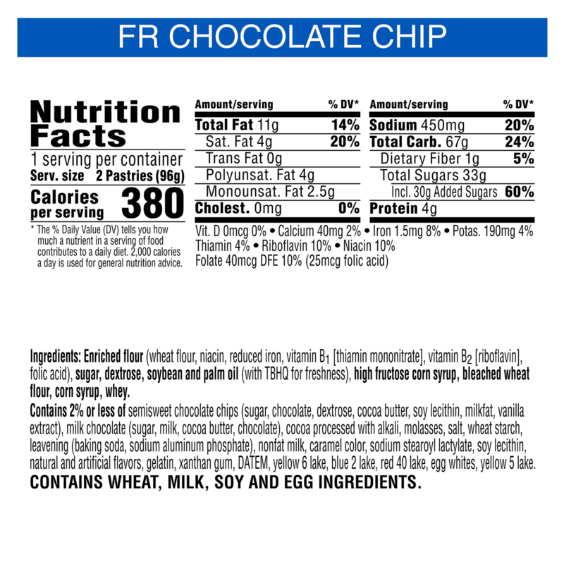 Pop-Tarts Frosted Chocolate Chip Breakfast Toaster Pastries 2ct