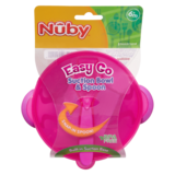 Nuby Easy Go Suction Bowl with Lid & Snap-In Spoon