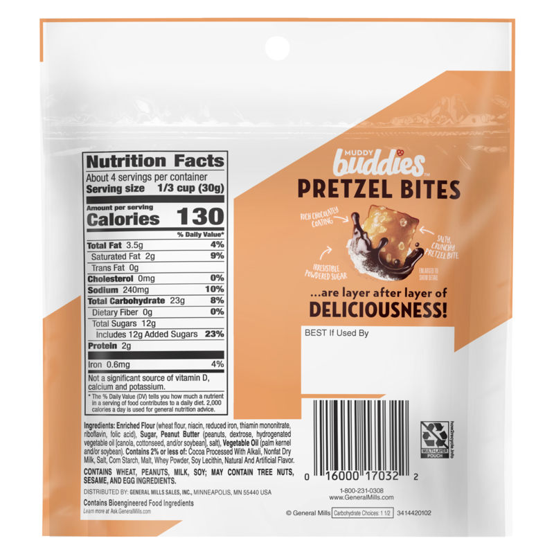 Chex Mix Pretzel Bites Peanut Butter Chocolate Muddy Buddies 4oz