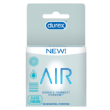 Durex Air Extra Thin Transparent Natural Rubber Latex Condoms 3ct