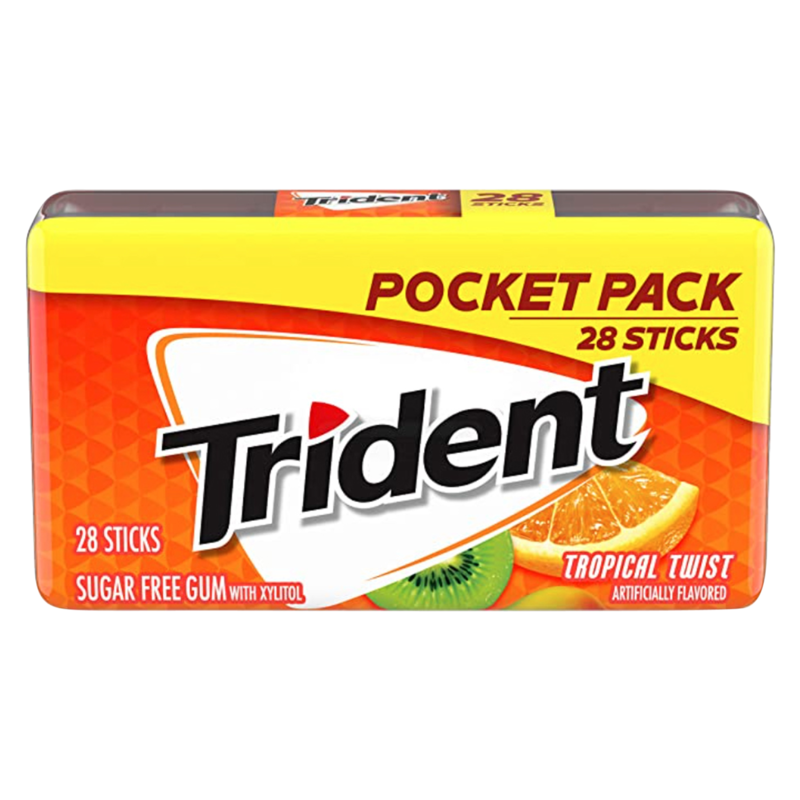 Trident Tropical Twist Gum 28ct Snacks Fast Delivery By App Or Online
