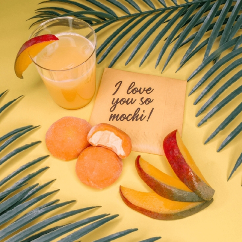 Bubbies Hawaii Mango Mochi Ice Cream Individually Wrapped 1ct Ice