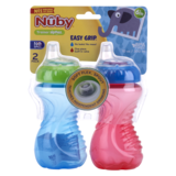 Nuby No Spill Easy Grip Trainer Cup 2ct