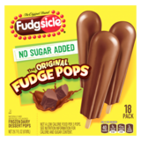 Popsicle Original Fudgsicle No Sugar Added Fudge Pops 18ct 29.7oz