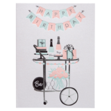 NIQUEA.D "Birthday Bar Cart" Birhday Card 4x5.5"