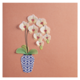 NIQUEA.D "Orchids In Vase" Birthday Card 6x6"
