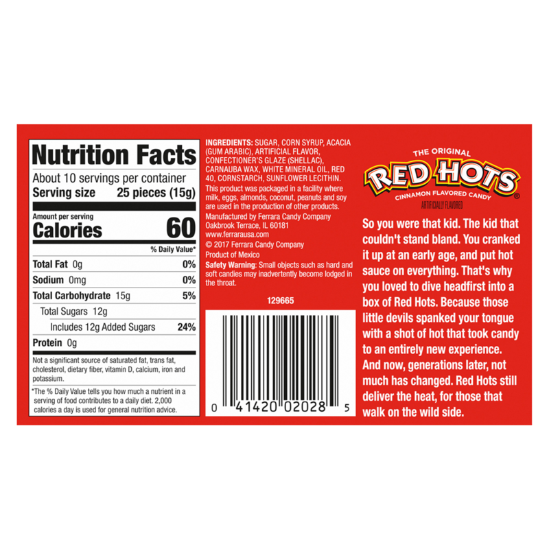 Red Hots Cinnamon Flavored Candies 5.5oz Snacks fast delivery by App
