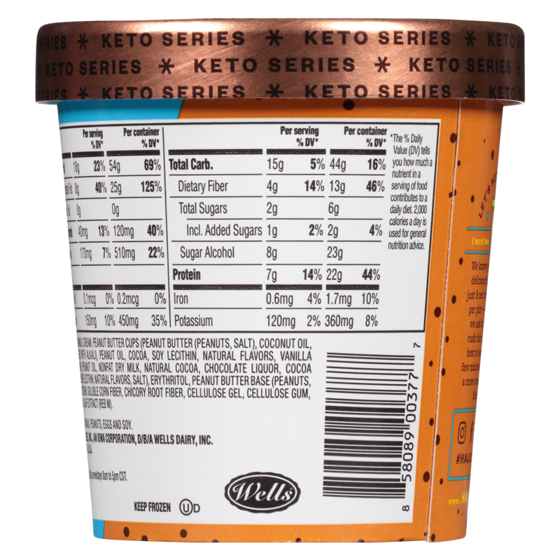 Halo Top Keto Peanut Butter Chocolate Ice Cream 16oz