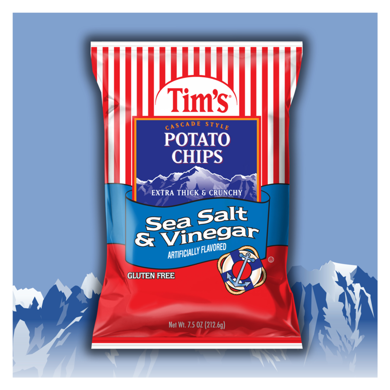 Tim's Cascade Potato Chips Salt & Vinegar 7.5oz Snacks fast delivery