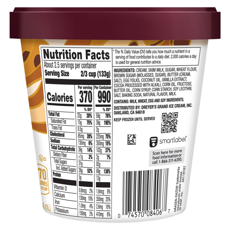 Haagen-Dazs Chocolate Chip Cookie Dough Ice Cream 14oz : Ice ...