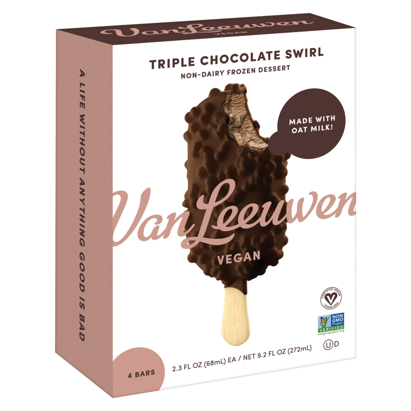 Van Leeuwen Vegan Triple Chocolate Ice Cream Bars 2.3oz 4pk