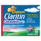 Claritin Childrens 5mg Grape Chewable 10ct