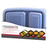 Fridgemate Divided Meal Prep Containers 4pk