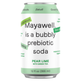 Mayawell Pear Lime Prebiotic Soda 12oz