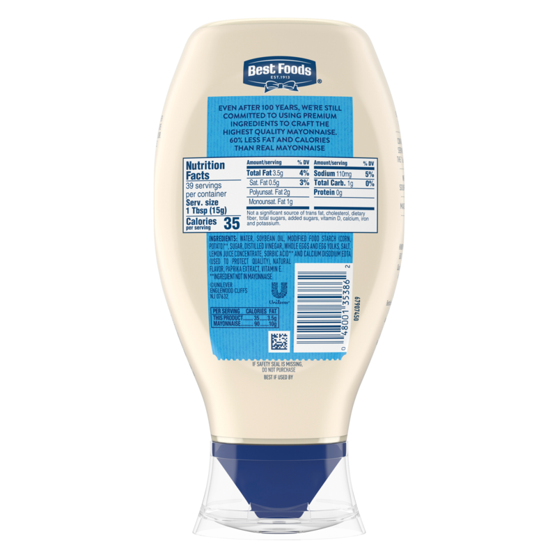 Best Foods Light Mayonnaise Easy Out Squeeze Bottle 20oz Grocery fast