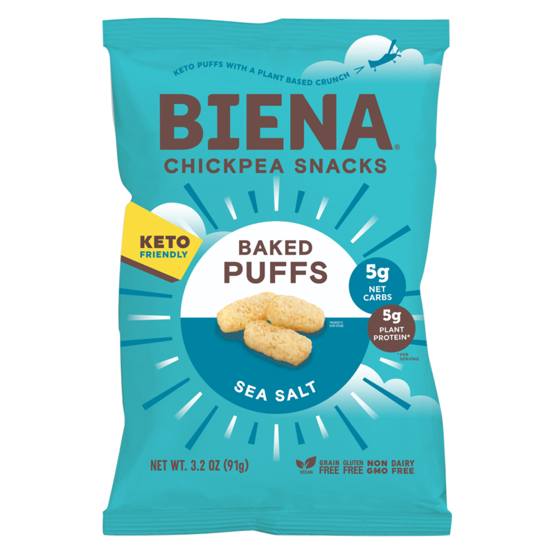 Biena Sea Salt Keto Puffs 3.2oz delivered in minutes