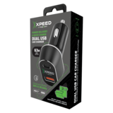 Chargeworx PD and QC 63W Car Charger Black