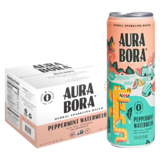 Aura Bora Peppermint Watermelon Herbal Sparkling Water 12pk 12oz Can