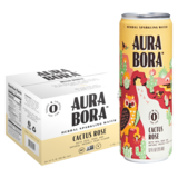 Aura Bora Cactus Rose Herbal Sparkling Water 12pk 12oz Can
