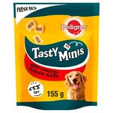 Pedigree Tasty Minis Dog Treats Chewy Slices with Beef, 155g