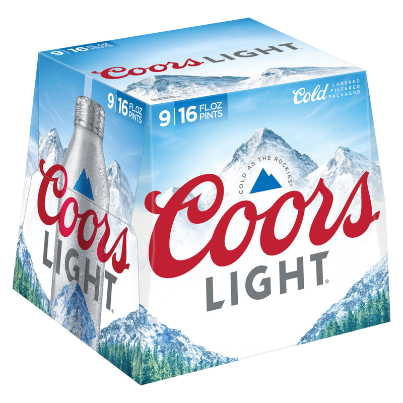 Coors Light 9pk 16oz Alum Btl 4.2 ABV Alcohol fast delivery by App or Online