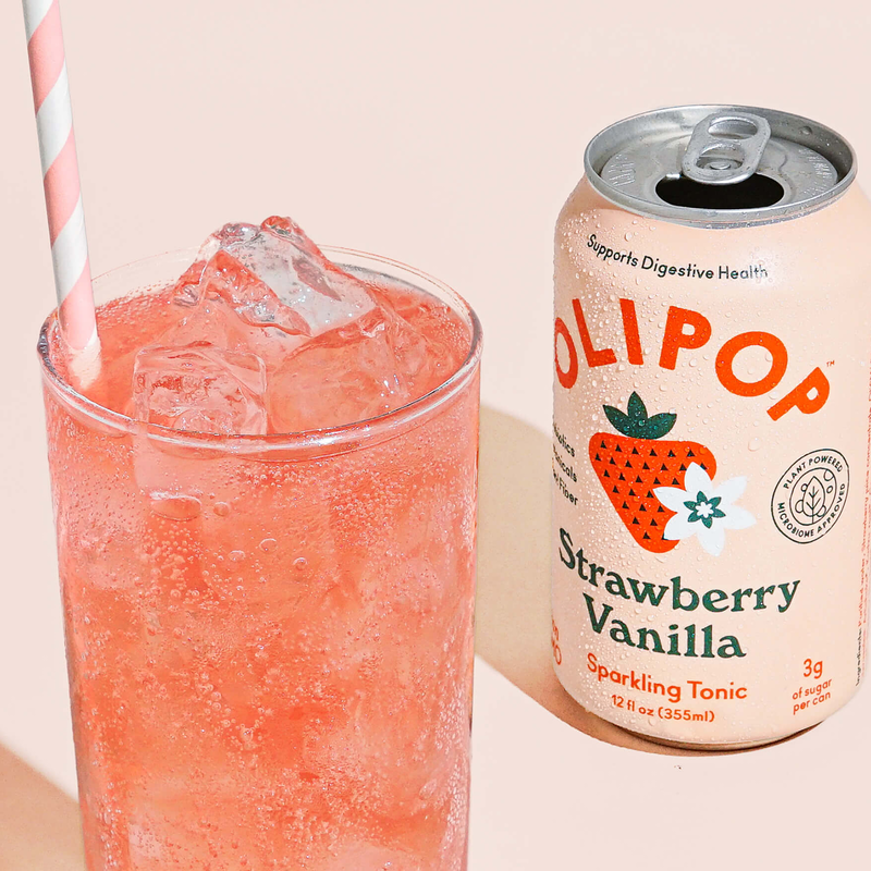 OLIPOP Strawberry Vanilla 12oz Can Drinks fast delivery by App or Online