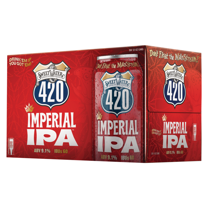 SweetWater 420 Imperial IPA 6pk 12oz Can 9.1 ABV Alcohol fast