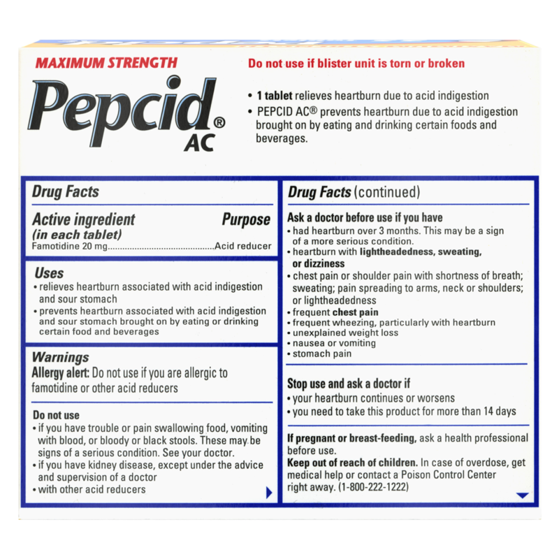 Pepcid AC Maximum Strength Heartburn Relief Tablets 25ct Health fast