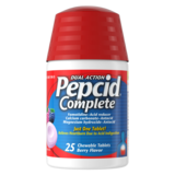 Pepcid Complete Acid Reducer + Antacid Chewable Tablets Berry 25ct