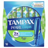 Tampax Pearl Super Applicator, 18s