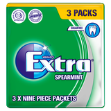 Wrigley's Extra Spearmint Gum, 3 x 9s