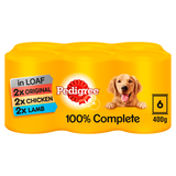 Pedigree Dog Tins Mixed Selection in Loaf, 6 x 400g