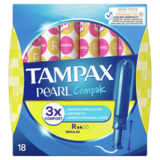 Tampax Pearl Regular Applicator, 18s