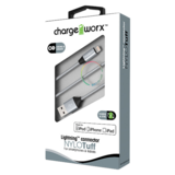 Chargeworx Lightning Sync & Charge Cable Black 3ft