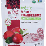Patience Fruit & Co Organic Dried Cranberries with Apple Juice 4oz