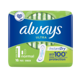 Always Ultra Normal Size 1 Pads, 16s