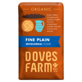 Doves Farm Organic Plain Wholemeal Baking Flour, 1kg