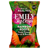 Emily Veg Crisps Rainbow Roots Sweet Potato, Carrot & Beetroot, 100g