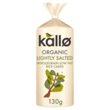 Kallo Organic Lightly Salted Wholegrain Rice Cakes, 130g