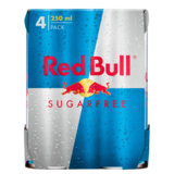 Red Bull Sugar Free, 4 x 250ml