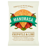 Manomasa Chipotle & Lime Corn Chips, 160g