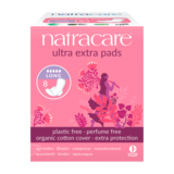 Natracare Organic Cotton Cover Ultra Extra Pads Long with Wings, 8s