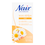Nair Facial Wax Strips, 12s