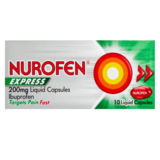 Nurofen Express 200mg Liquid Capsules, 10s