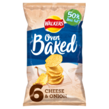 Walkers Oven Baked Cheese & Onion, 6 x 22g
